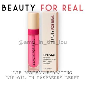 Beauty For Real Lip Revival Hi-Shine Hydrating Lip Oil in Raspberry Beret